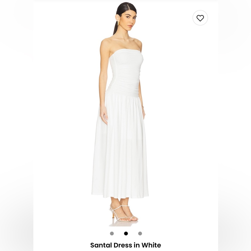 Santal White Midi Dress